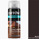 грунт-эмаль RR 32 темно-коричневый для профнастила и металлочерепицы DETON (аэрозоль, 520мл) 