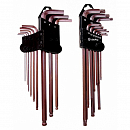 набор шестигранников Г-образных длинных AMPRO (9 предметов)