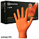 перчатки нитриловые оранжевые XXL текстурированные прочные GOGRIP MERCATOR  (1шт)